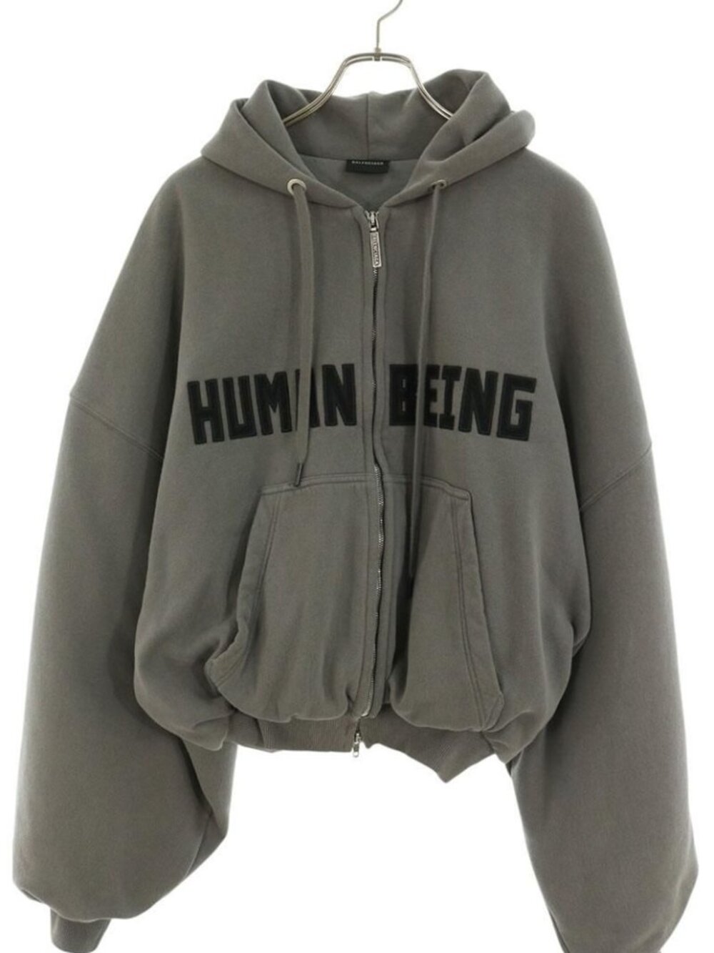 Balenciaga Tsvb 9 Human Being Round Zip-up Hoodie Double Zip XS
